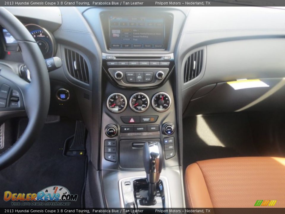2013 Hyundai Genesis Coupe 3.8 Grand Touring Parabolica Blue / Tan Leather Photo #26