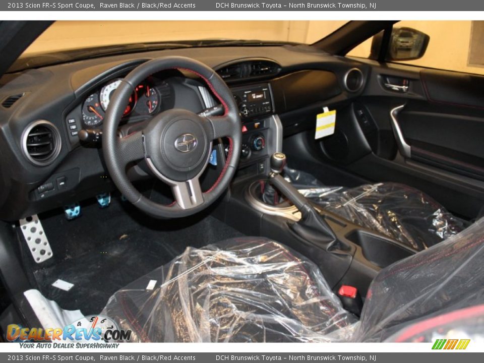 2013 Scion FR-S Sport Coupe Raven Black / Black/Red Accents Photo #8