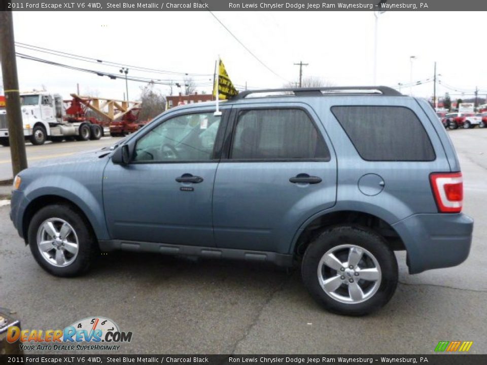 2011 Ford Escape XLT V6 4WD Steel Blue Metallic / Charcoal Black Photo #2