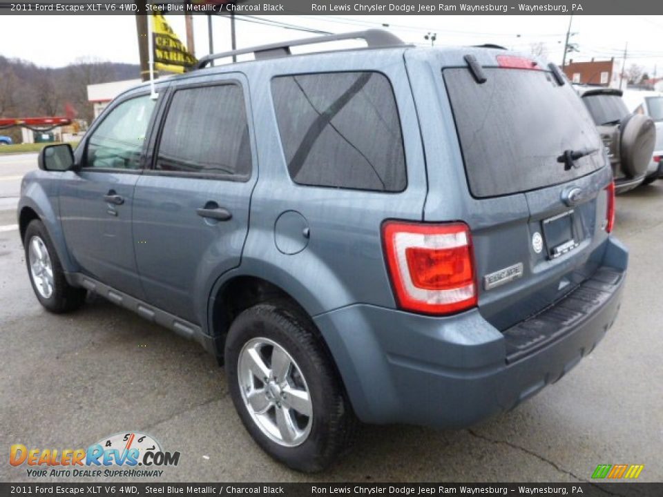 2011 Ford Escape XLT V6 4WD Steel Blue Metallic / Charcoal Black Photo #3