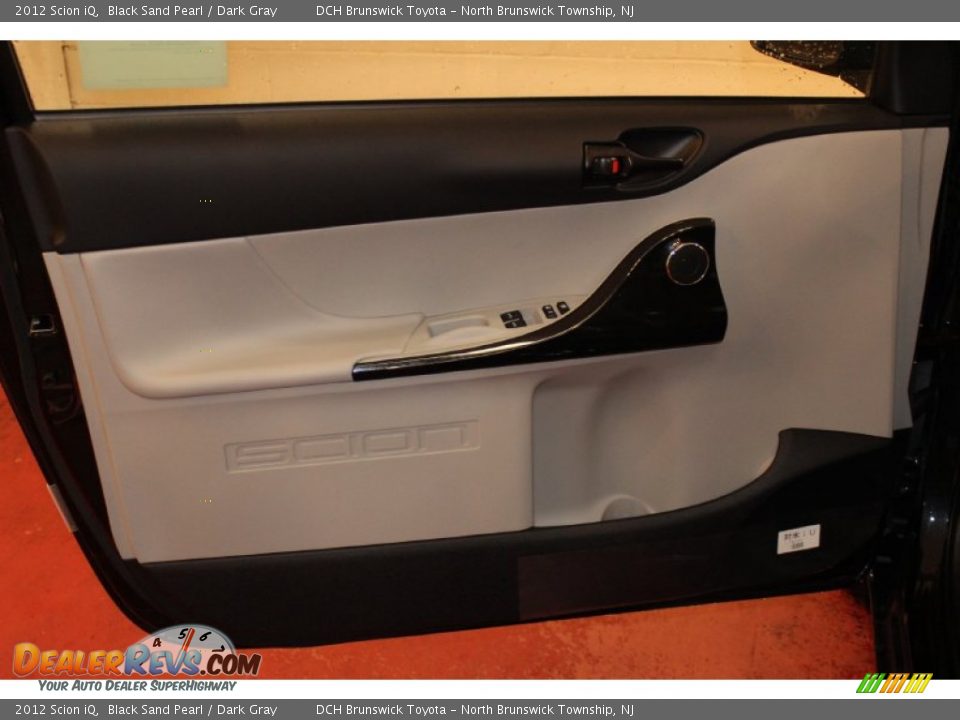 2012 Scion iQ Black Sand Pearl / Dark Gray Photo #7