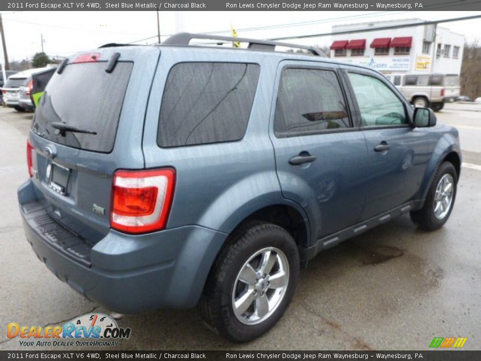 2011 Ford Escape XLT V6 4WD Steel Blue Metallic / Charcoal Black Photo #5