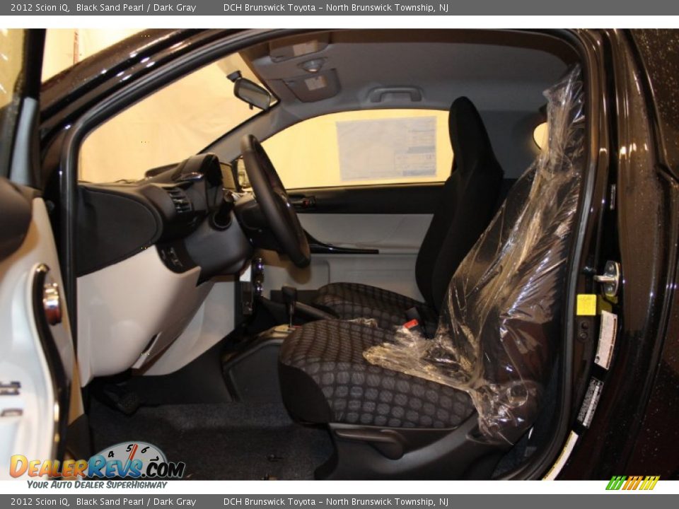 2012 Scion iQ Black Sand Pearl / Dark Gray Photo #9