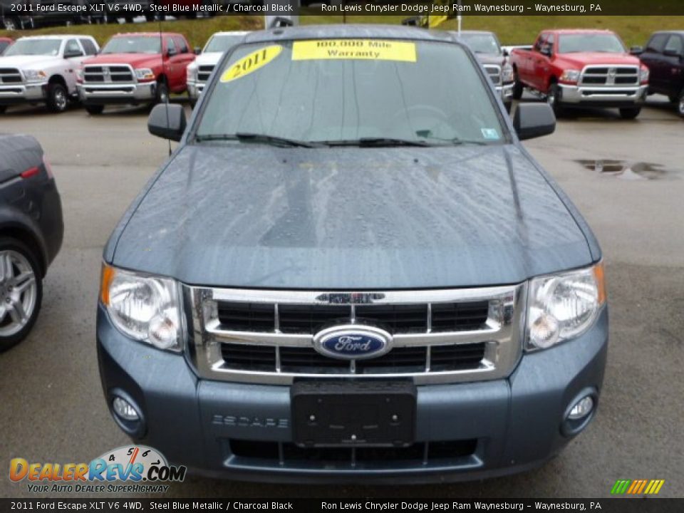 2011 Ford Escape XLT V6 4WD Steel Blue Metallic / Charcoal Black Photo #7