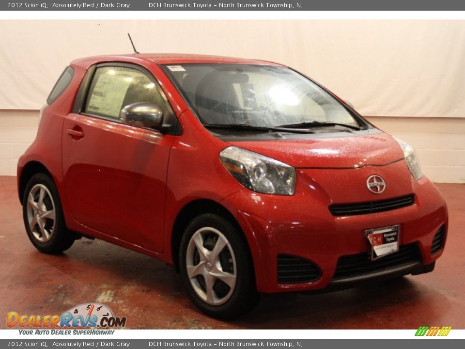 2012 Scion iQ Absolutely Red / Dark Gray Photo #1