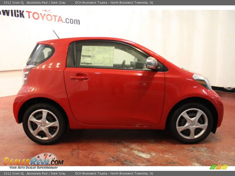 2012 Scion iQ Absolutely Red / Dark Gray Photo #2