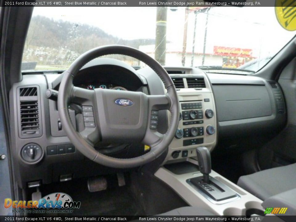 2011 Ford Escape XLT V6 4WD Steel Blue Metallic / Charcoal Black Photo #11