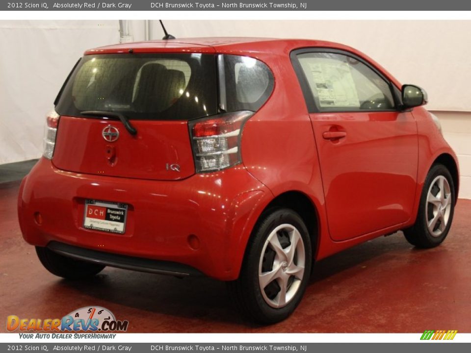 2012 Scion iQ Absolutely Red / Dark Gray Photo #4