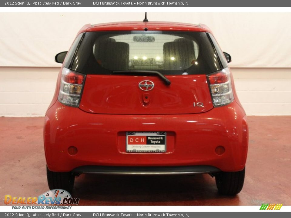 2012 Scion iQ Absolutely Red / Dark Gray Photo #5