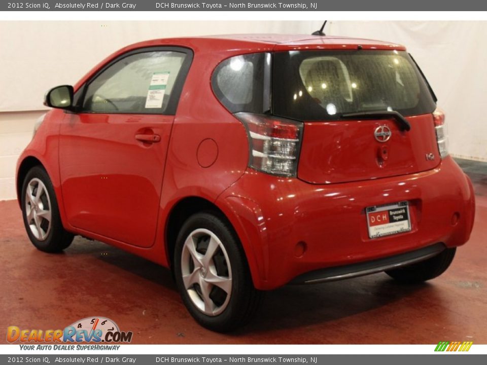 2012 Scion iQ Absolutely Red / Dark Gray Photo #6