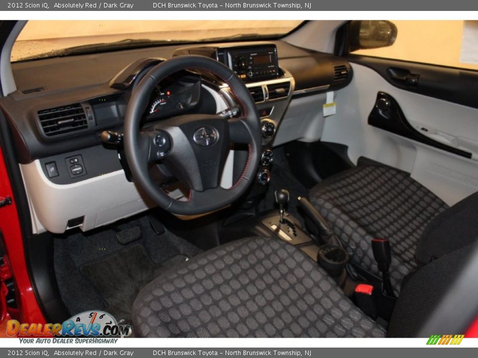 2012 Scion iQ Absolutely Red / Dark Gray Photo #8