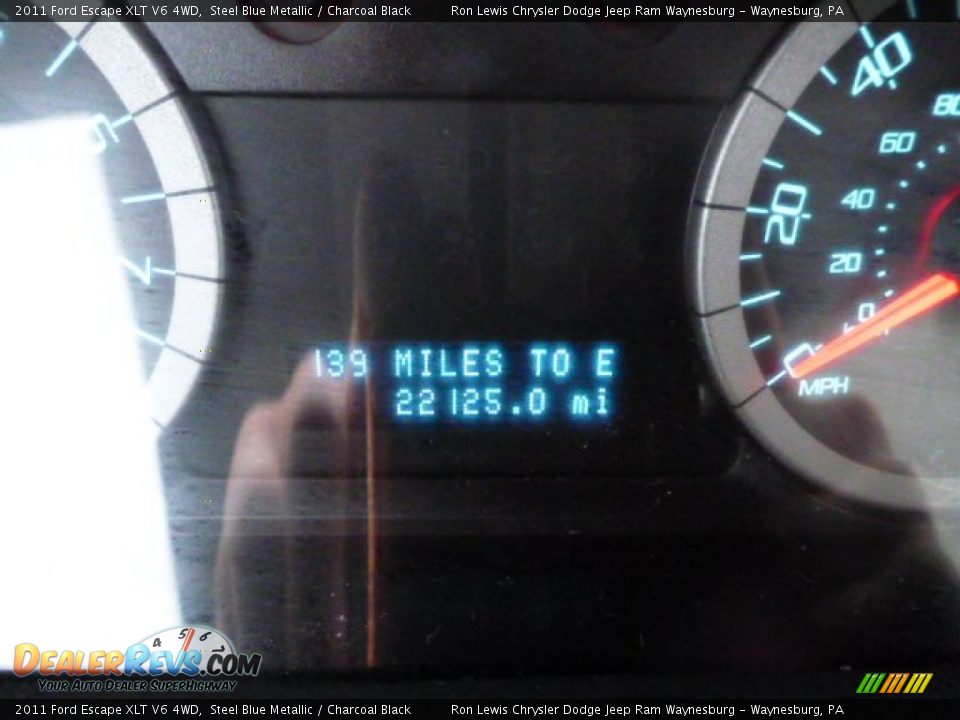 2011 Ford Escape XLT V6 4WD Steel Blue Metallic / Charcoal Black Photo #20