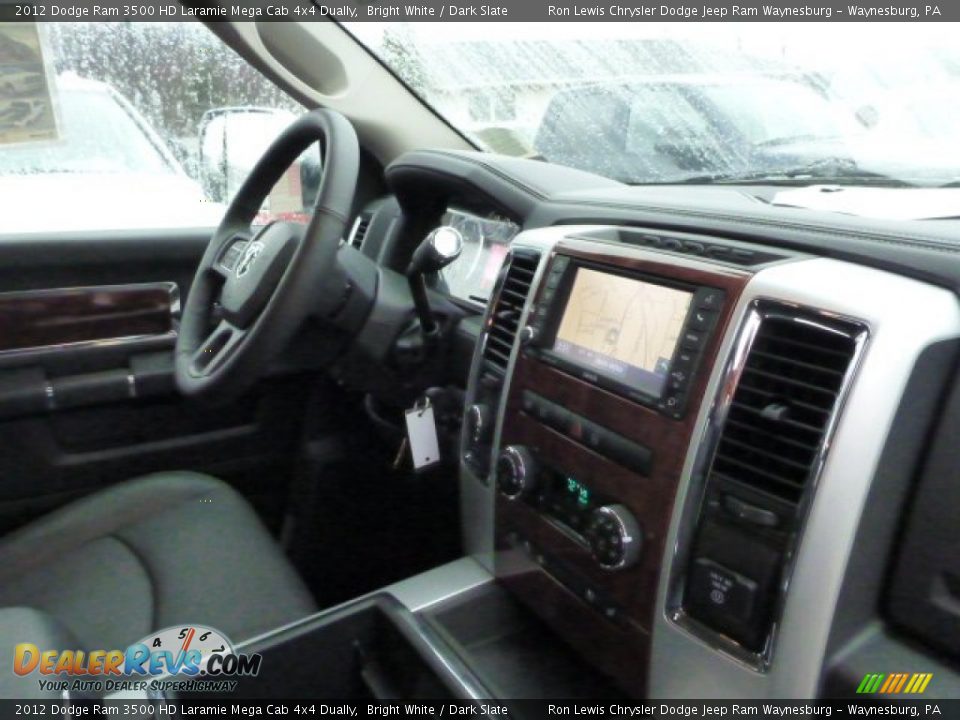 2012 Dodge Ram 3500 HD Laramie Mega Cab 4x4 Dually Bright White / Dark Slate Photo #7