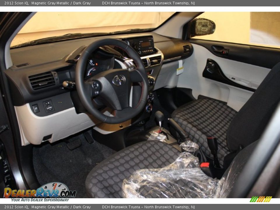 2012 Scion iQ Magnetic Gray Metallic / Dark Gray Photo #8