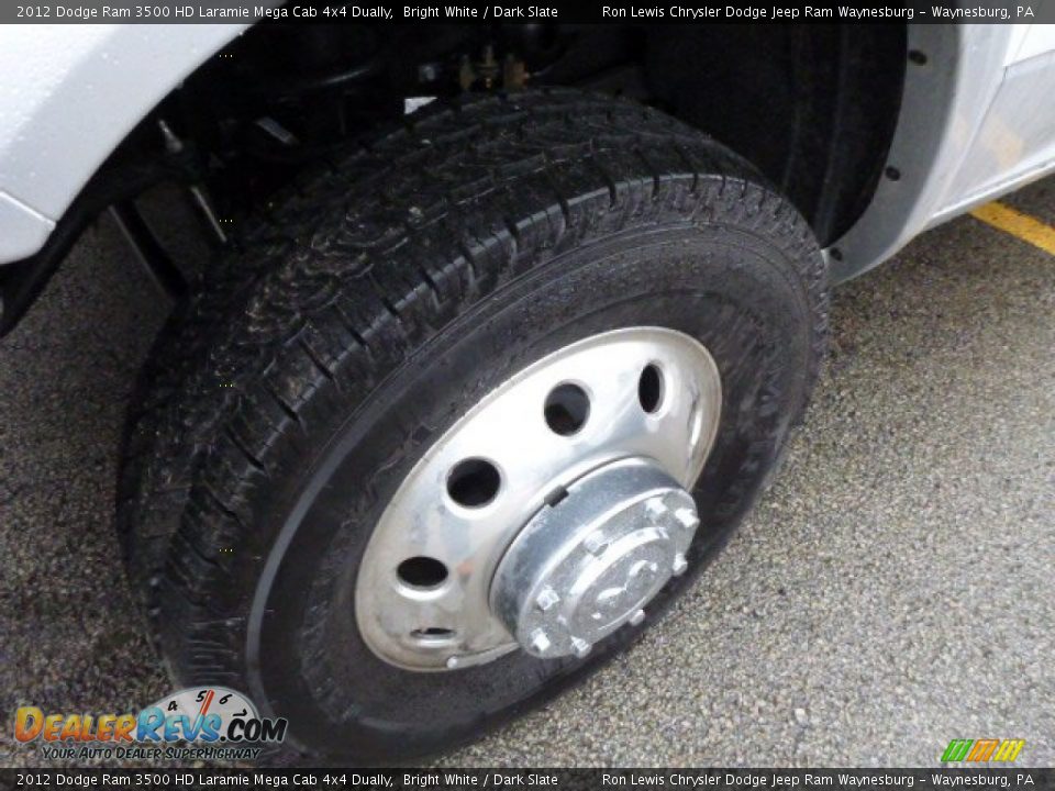 2012 Dodge Ram 3500 HD Laramie Mega Cab 4x4 Dually Bright White / Dark Slate Photo #9