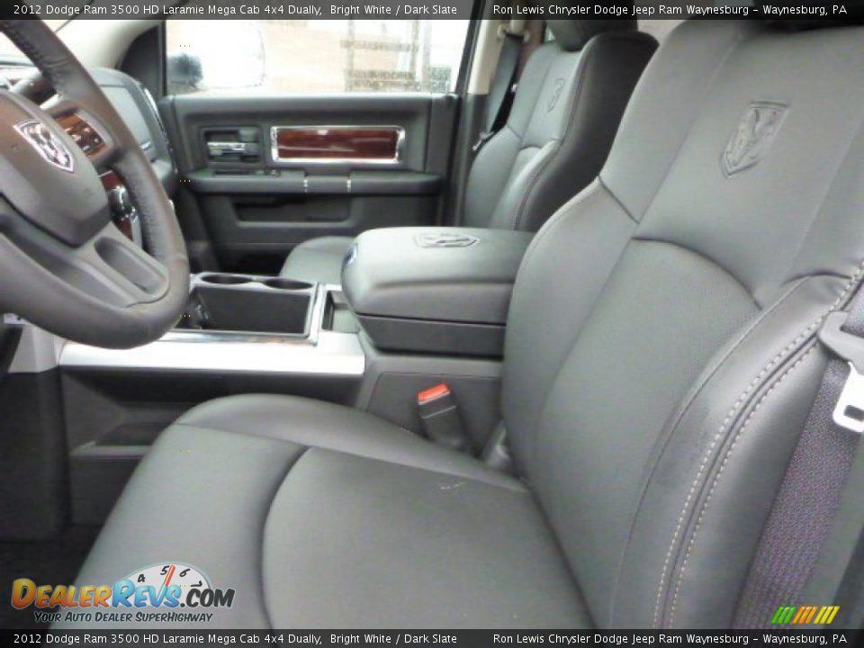 2012 Dodge Ram 3500 HD Laramie Mega Cab 4x4 Dually Bright White / Dark Slate Photo #10