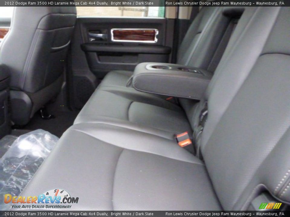 2012 Dodge Ram 3500 HD Laramie Mega Cab 4x4 Dually Bright White / Dark Slate Photo #11