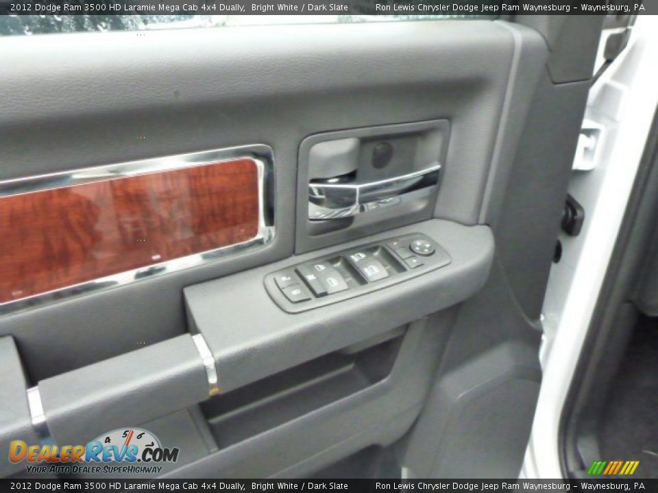 2012 Dodge Ram 3500 HD Laramie Mega Cab 4x4 Dually Bright White / Dark Slate Photo #14