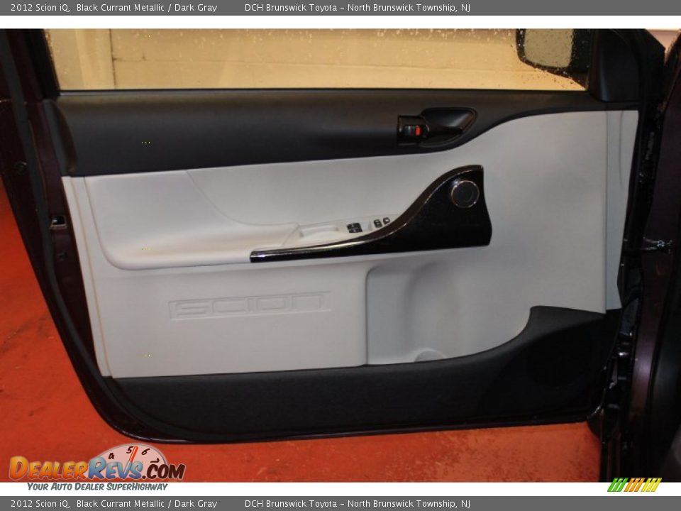 2012 Scion iQ Black Currant Metallic / Dark Gray Photo #7