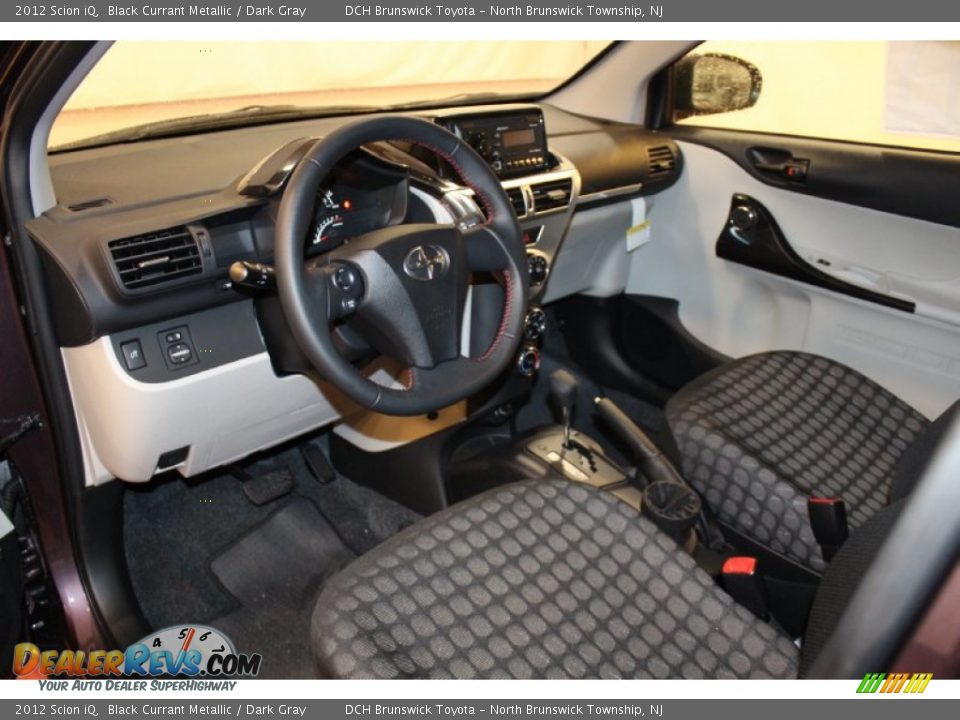 2012 Scion iQ Black Currant Metallic / Dark Gray Photo #8