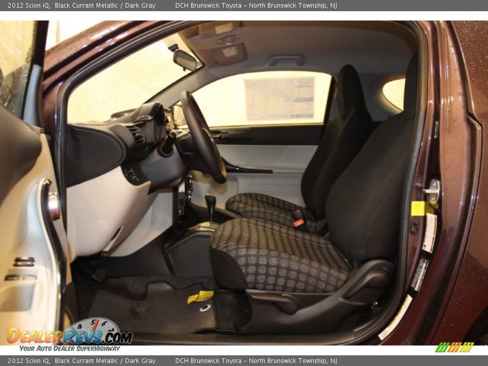 2012 Scion iQ Black Currant Metallic / Dark Gray Photo #9