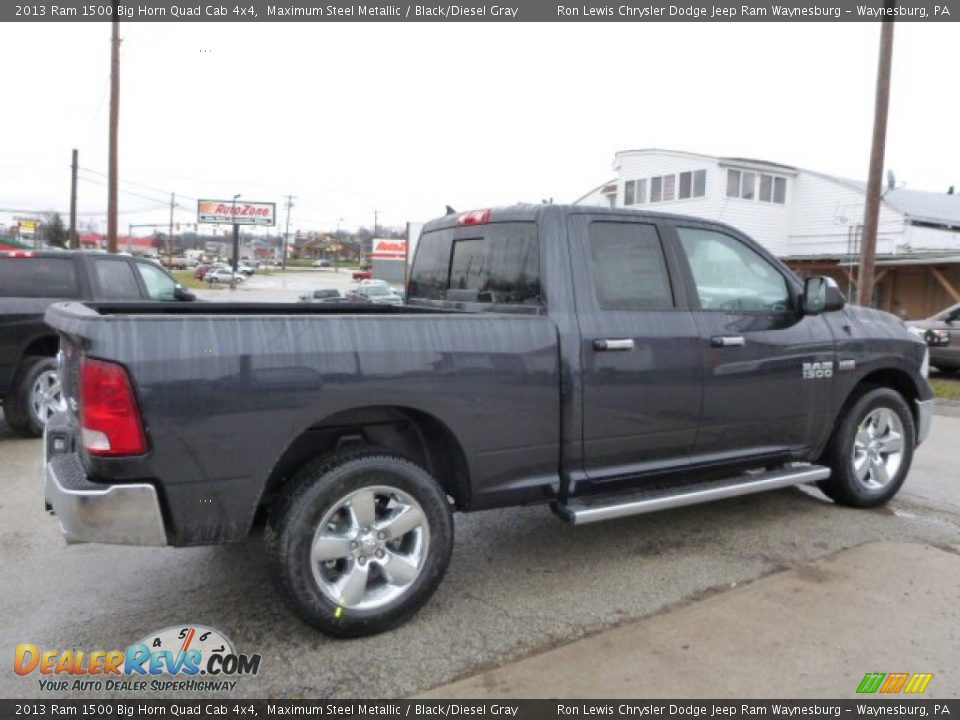 2013 Ram 1500 Big Horn Quad Cab 4x4 Maximum Steel Metallic / Black/Diesel Gray Photo #5