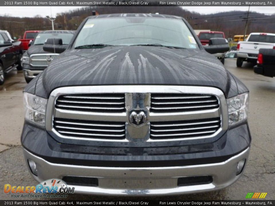2013 Ram 1500 Big Horn Quad Cab 4x4 Maximum Steel Metallic / Black/Diesel Gray Photo #8