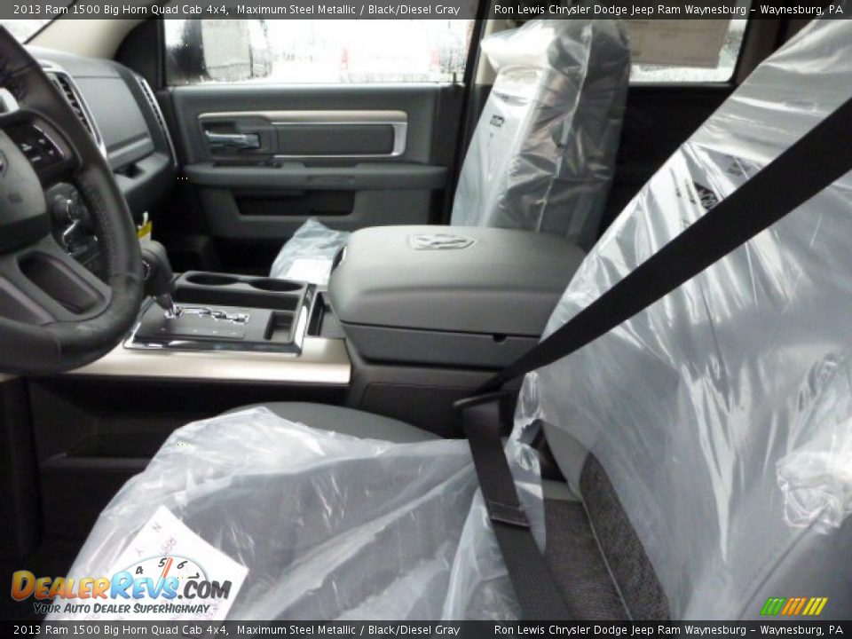 2013 Ram 1500 Big Horn Quad Cab 4x4 Maximum Steel Metallic / Black/Diesel Gray Photo #10