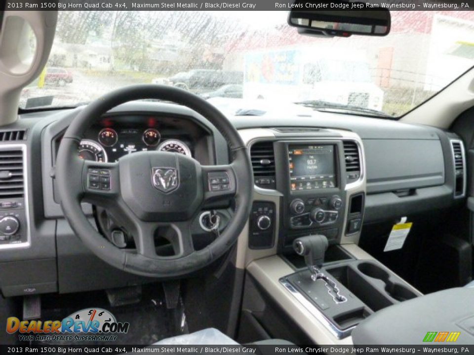 2013 Ram 1500 Big Horn Quad Cab 4x4 Maximum Steel Metallic / Black/Diesel Gray Photo #12