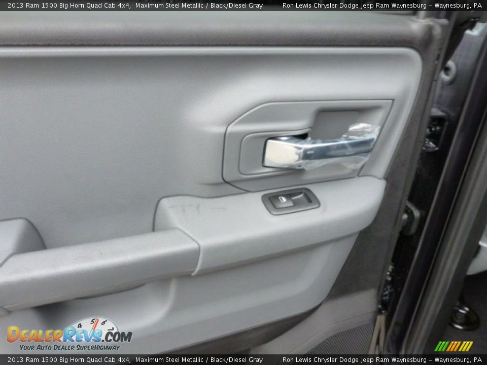 2013 Ram 1500 Big Horn Quad Cab 4x4 Maximum Steel Metallic / Black/Diesel Gray Photo #13