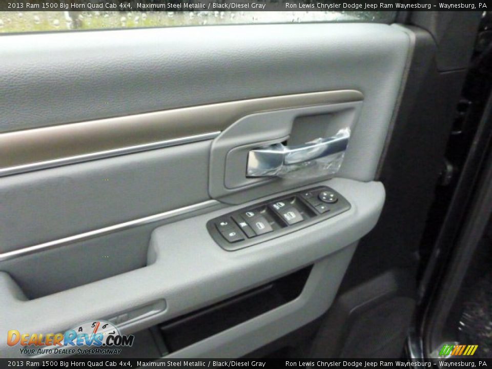 2013 Ram 1500 Big Horn Quad Cab 4x4 Maximum Steel Metallic / Black/Diesel Gray Photo #14