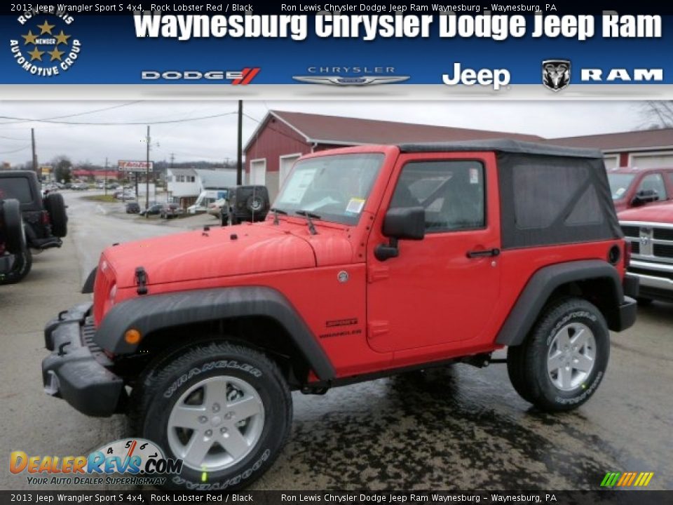 2013 Jeep Wrangler Sport S 4x4 Rock Lobster Red / Black Photo #1