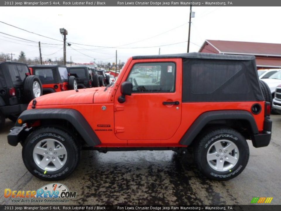 2013 Jeep Wrangler Sport S 4x4 Rock Lobster Red / Black Photo #2
