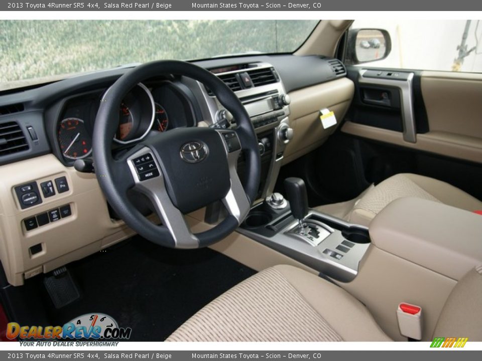 2013 Toyota 4Runner SR5 4x4 Salsa Red Pearl / Beige Photo #5