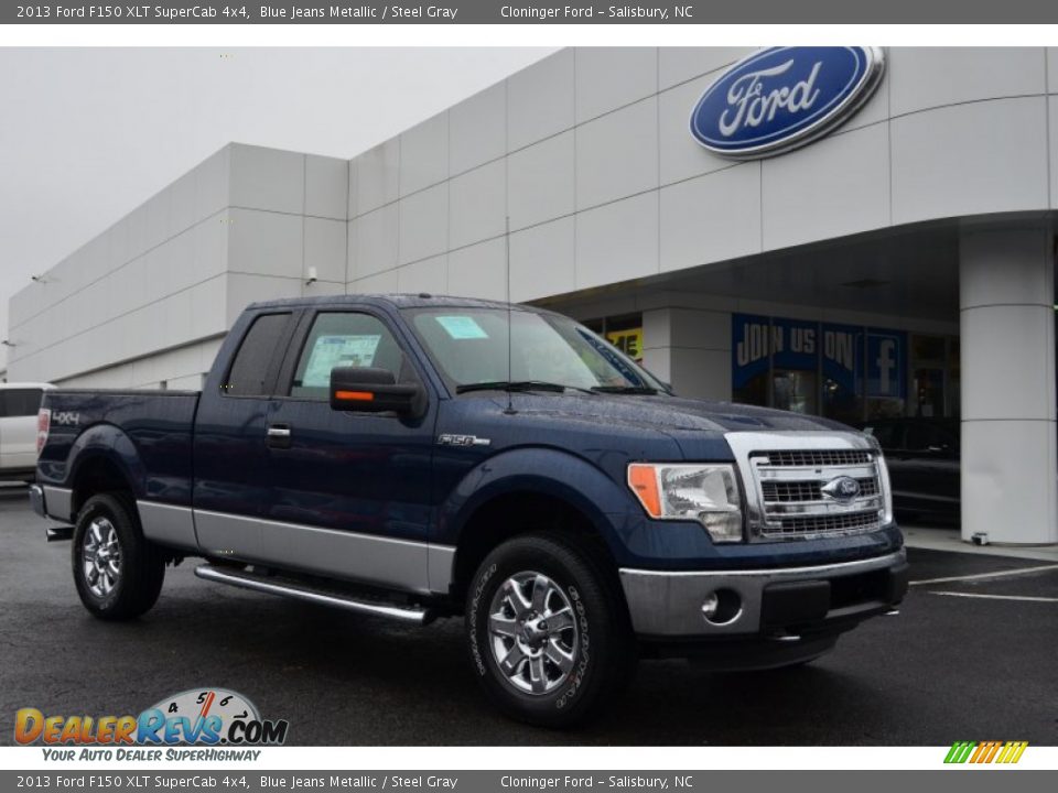 2013 Ford F150 XLT SuperCab 4x4 Blue Jeans Metallic / Steel Gray Photo #1