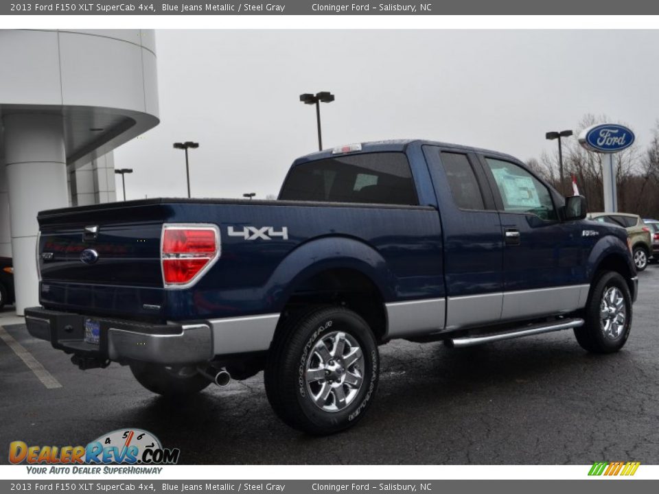 2013 Ford F150 XLT SuperCab 4x4 Blue Jeans Metallic / Steel Gray Photo #3