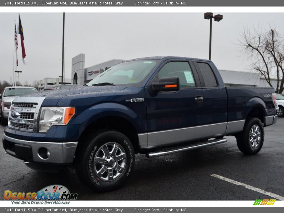 2013 Ford F150 XLT SuperCab 4x4 Blue Jeans Metallic / Steel Gray Photo #6