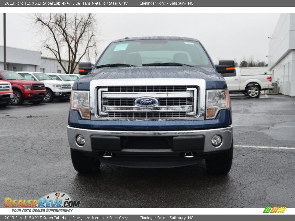 2013 Ford F150 XLT SuperCab 4x4 Blue Jeans Metallic / Steel Gray Photo #7