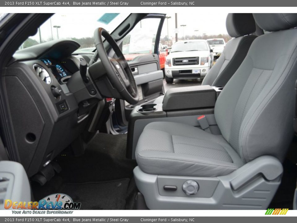2013 Ford F150 XLT SuperCab 4x4 Blue Jeans Metallic / Steel Gray Photo #10