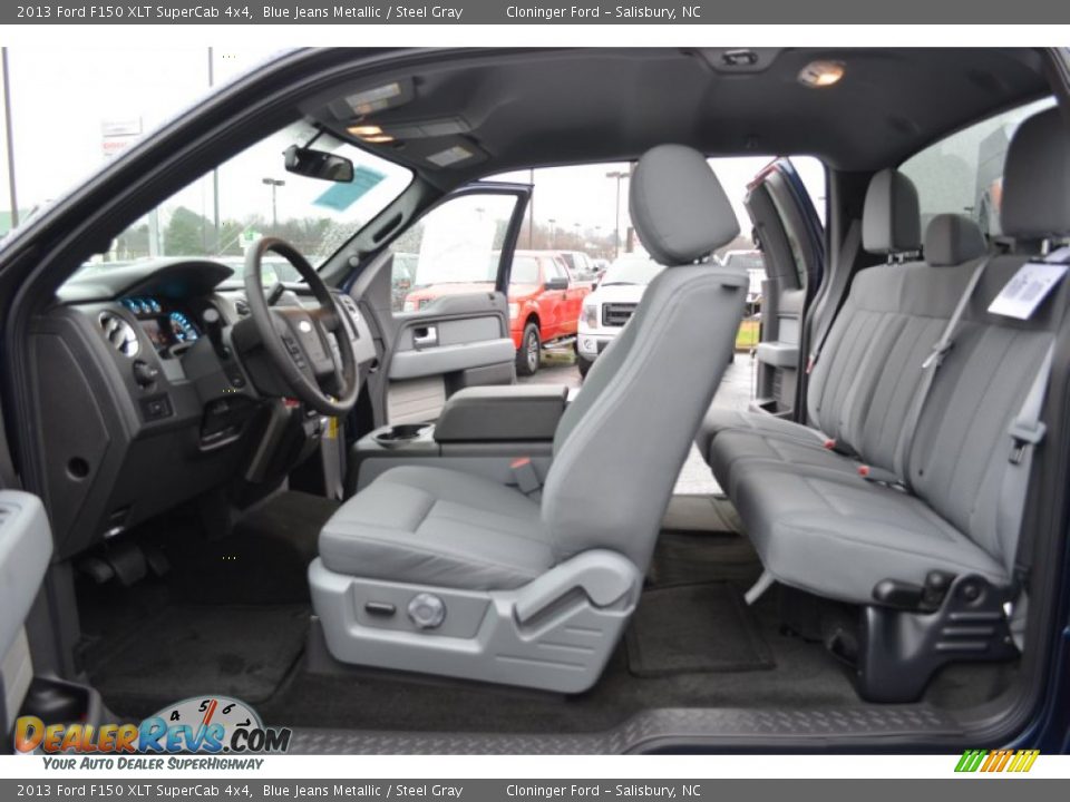 2013 Ford F150 XLT SuperCab 4x4 Blue Jeans Metallic / Steel Gray Photo #12