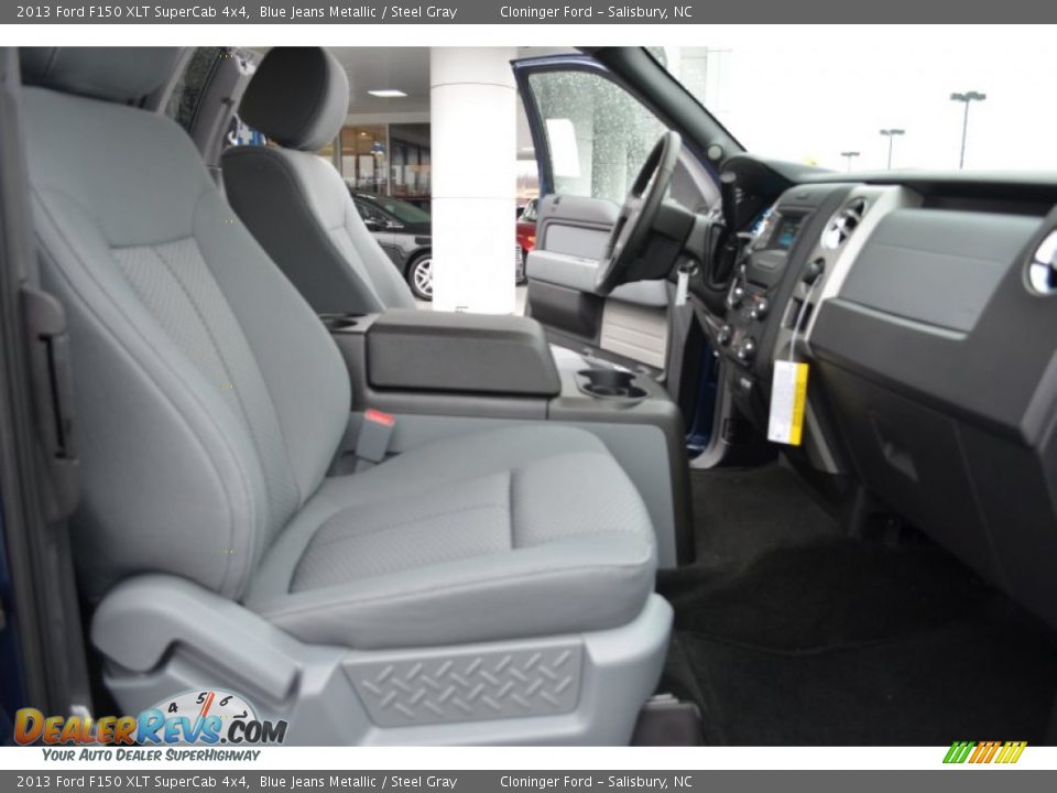 2013 Ford F150 XLT SuperCab 4x4 Blue Jeans Metallic / Steel Gray Photo #14