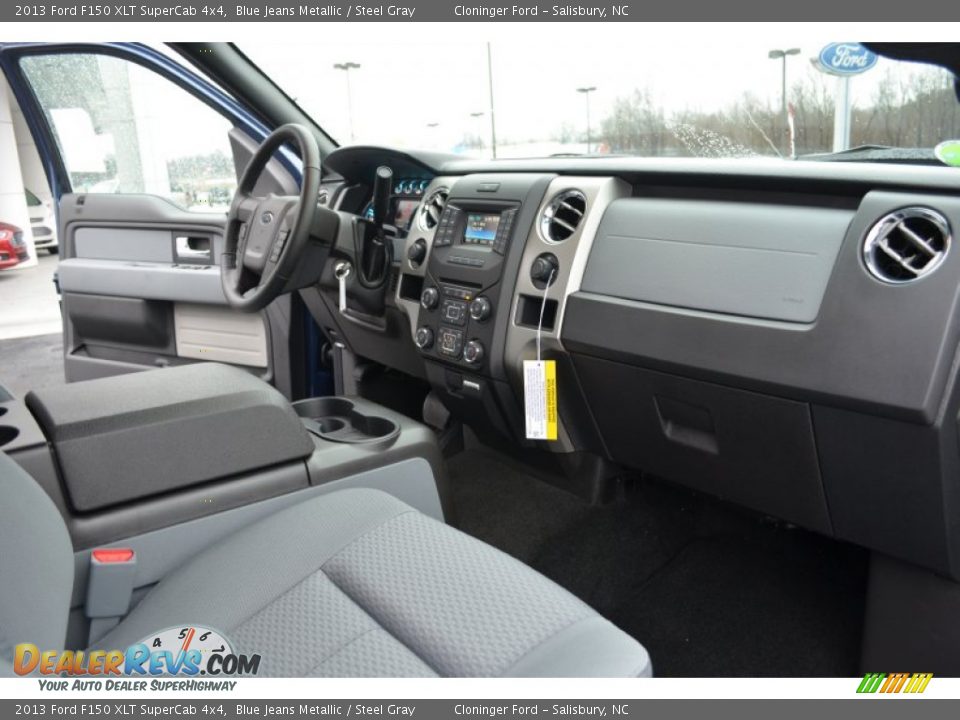 2013 Ford F150 XLT SuperCab 4x4 Blue Jeans Metallic / Steel Gray Photo #15