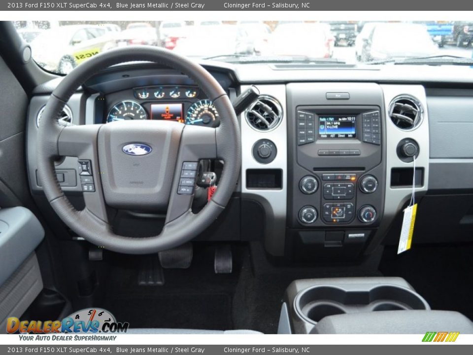 2013 Ford F150 XLT SuperCab 4x4 Blue Jeans Metallic / Steel Gray Photo #26