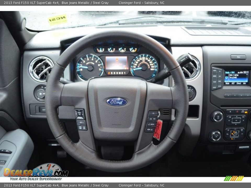 2013 Ford F150 XLT SuperCab 4x4 Blue Jeans Metallic / Steel Gray Photo #27