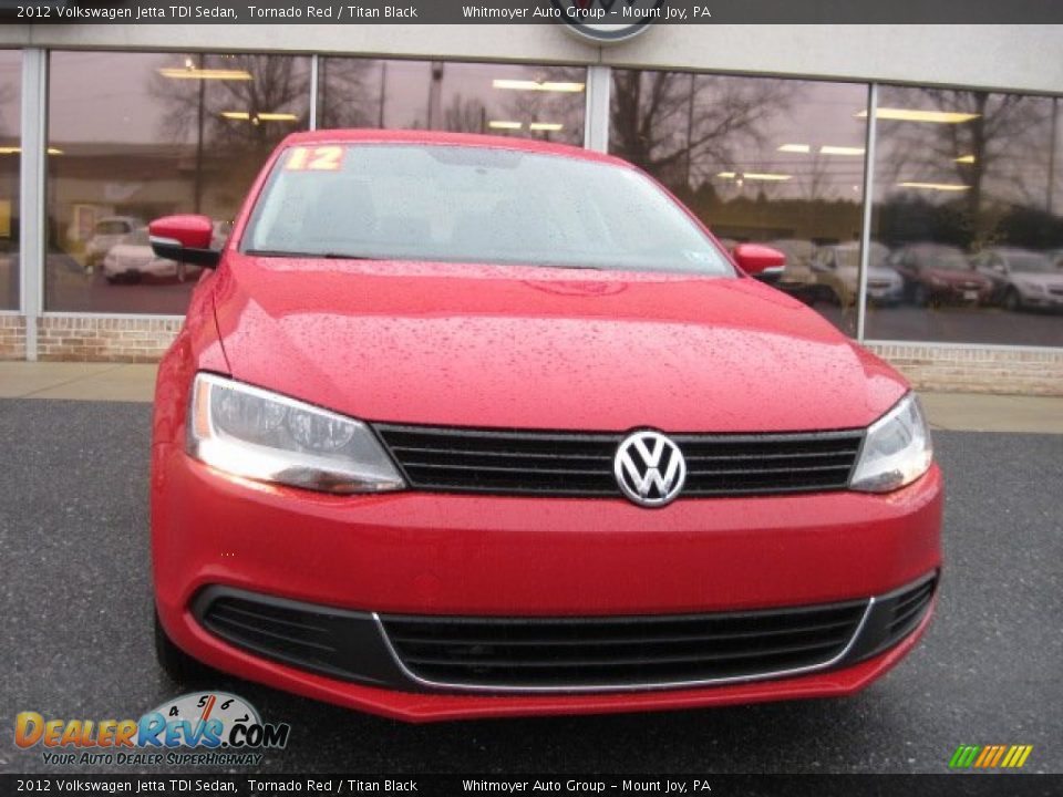 2012 Volkswagen Jetta TDI Sedan Tornado Red / Titan Black Photo #2