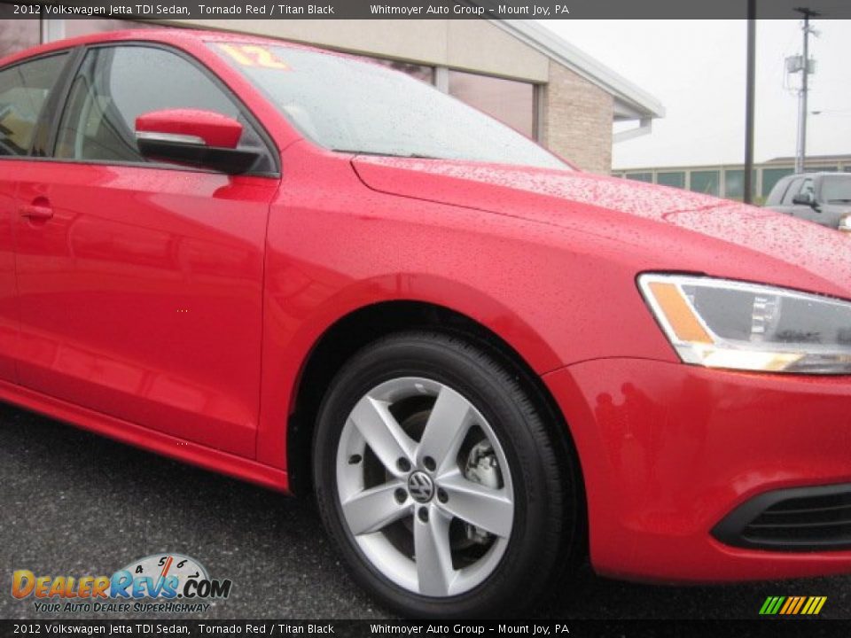 2012 Volkswagen Jetta TDI Sedan Tornado Red / Titan Black Photo #4