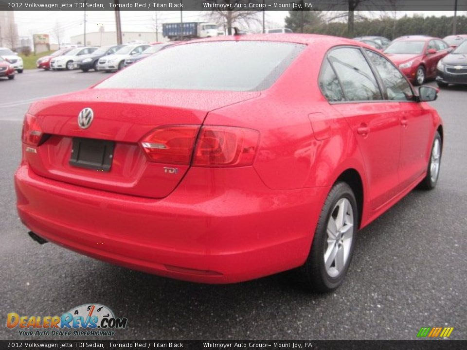 2012 Volkswagen Jetta TDI Sedan Tornado Red / Titan Black Photo #9