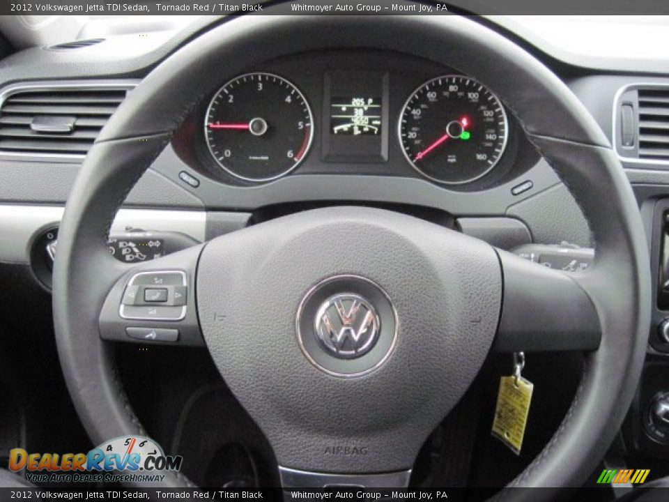 2012 Volkswagen Jetta TDI Sedan Steering Wheel Photo #10