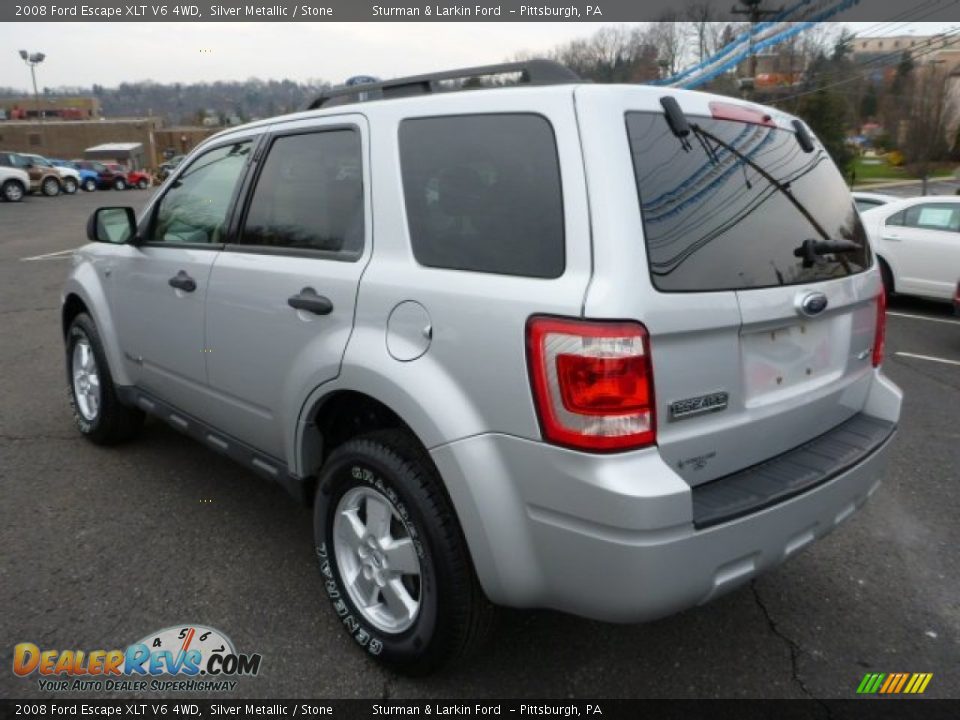 2008 Ford Escape XLT V6 4WD Silver Metallic / Stone Photo #4