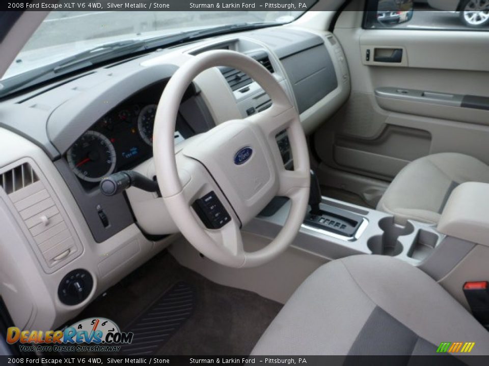 2008 Ford Escape XLT V6 4WD Silver Metallic / Stone Photo #12